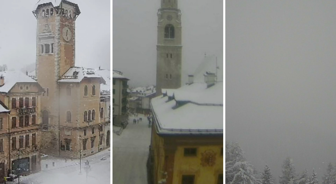 neve 15 centimetri a cortina e 28 ad asiago automobilisti impreparati in val di zoldo e controlli sulle catene per salire sul monte civetta