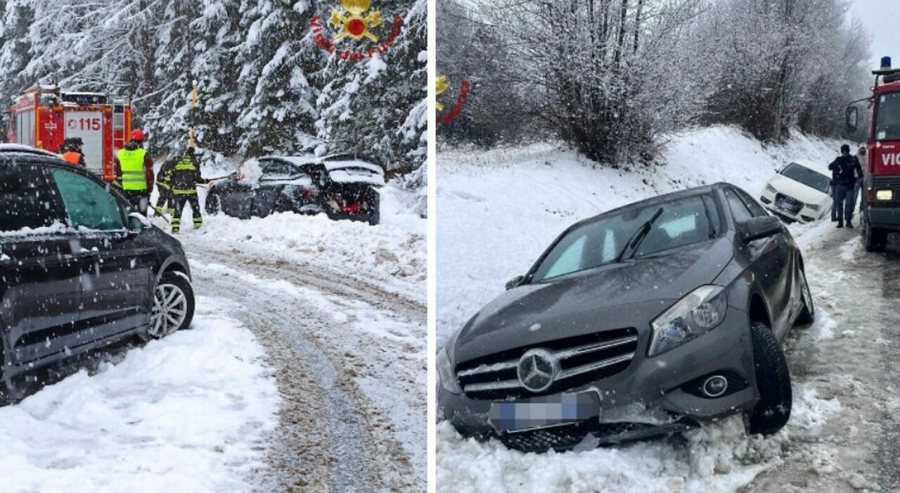 neve 15 centimetri a cortina e 28 ad asiago auto e pullman bloccati senza catene e raffica di incidenti 40 interventi tutte le strade chiuse