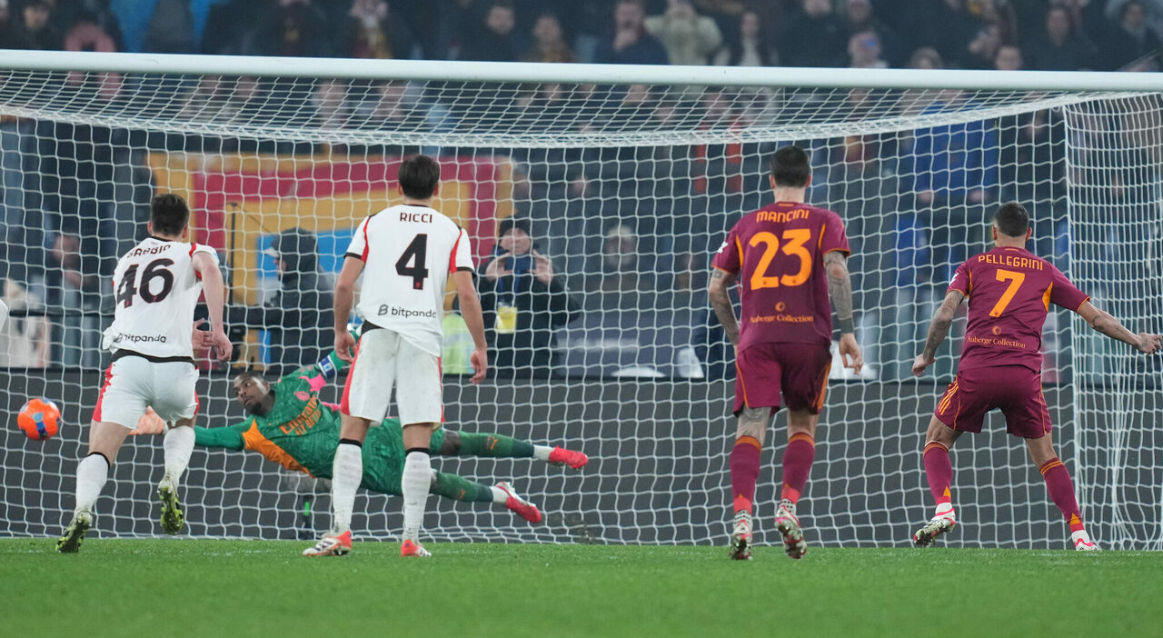 Roma Milan 1 1, le pagelle: Ghilardi (7,5) dominante, Maignan (7,5) un muro, Pellegrini (7) rigore decisivo, De Winter (6,5) illude Allegri