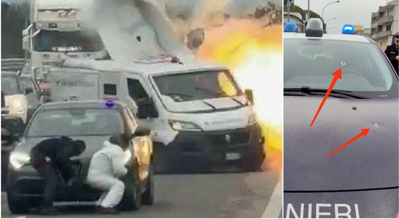 assalto al portavalori sulla brindisi lecce l inseguimento gli spari con i carabinieri e quell auto rubata alla polizia tre arresti