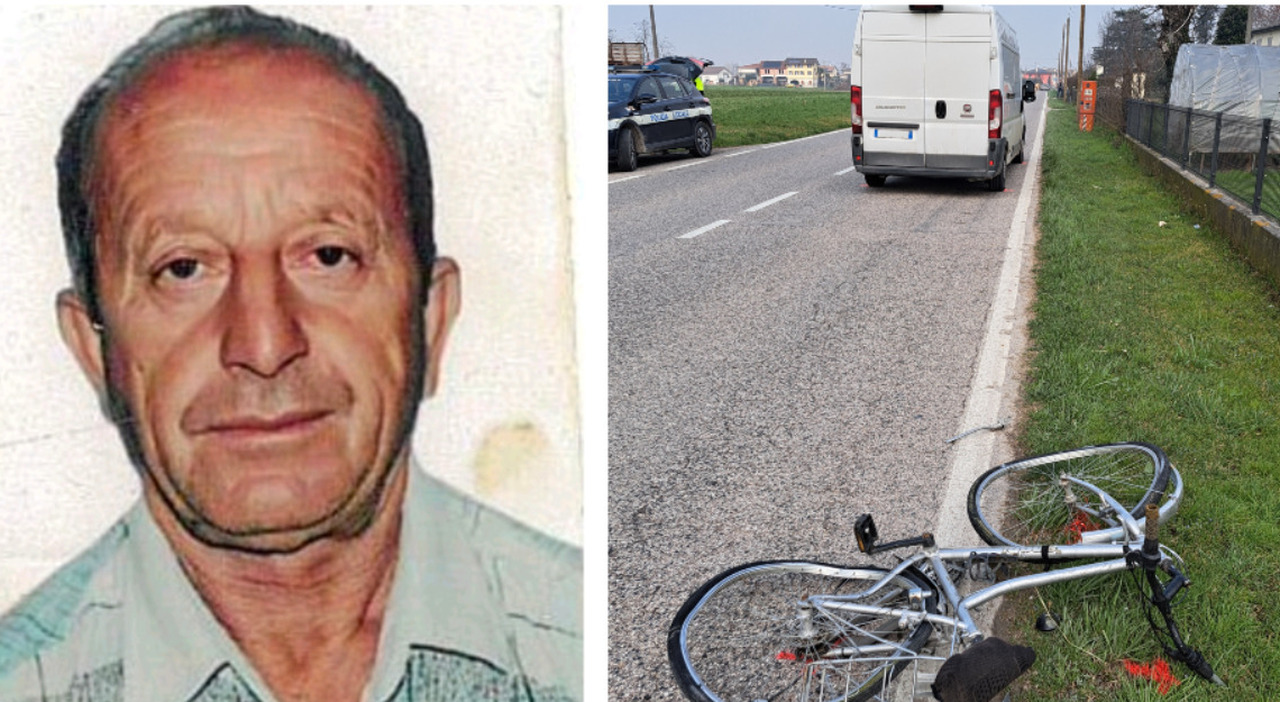 Ciclista travolto e ucciso da un furgone: il 72enne è stato colpito e sbalzato violentemente sull