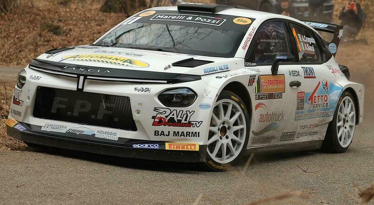 Andrea Crugnolacon la Lancia Ypsilon Rally2 HF Integrale