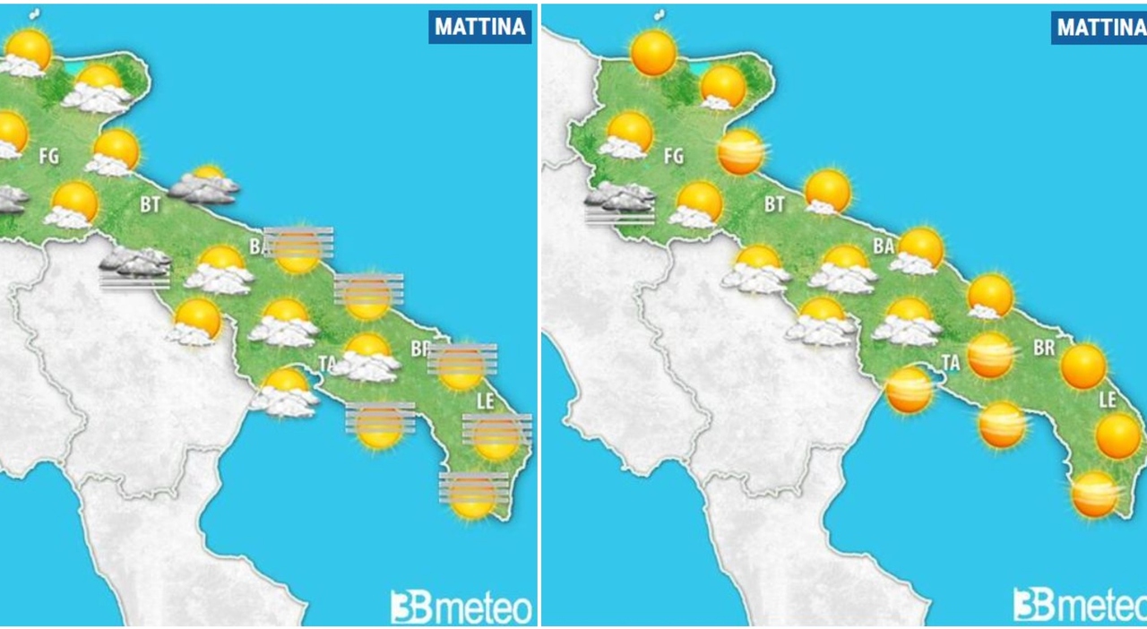 Meteo Puglia: sole e nubi. Previsioni e rischio Final Warming in Italia. Cosa succede