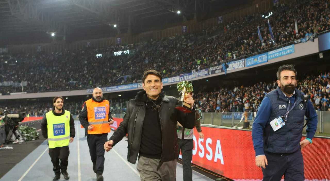 napoli torino sal da vinci allo stadio dopo la vittoria a sanremo