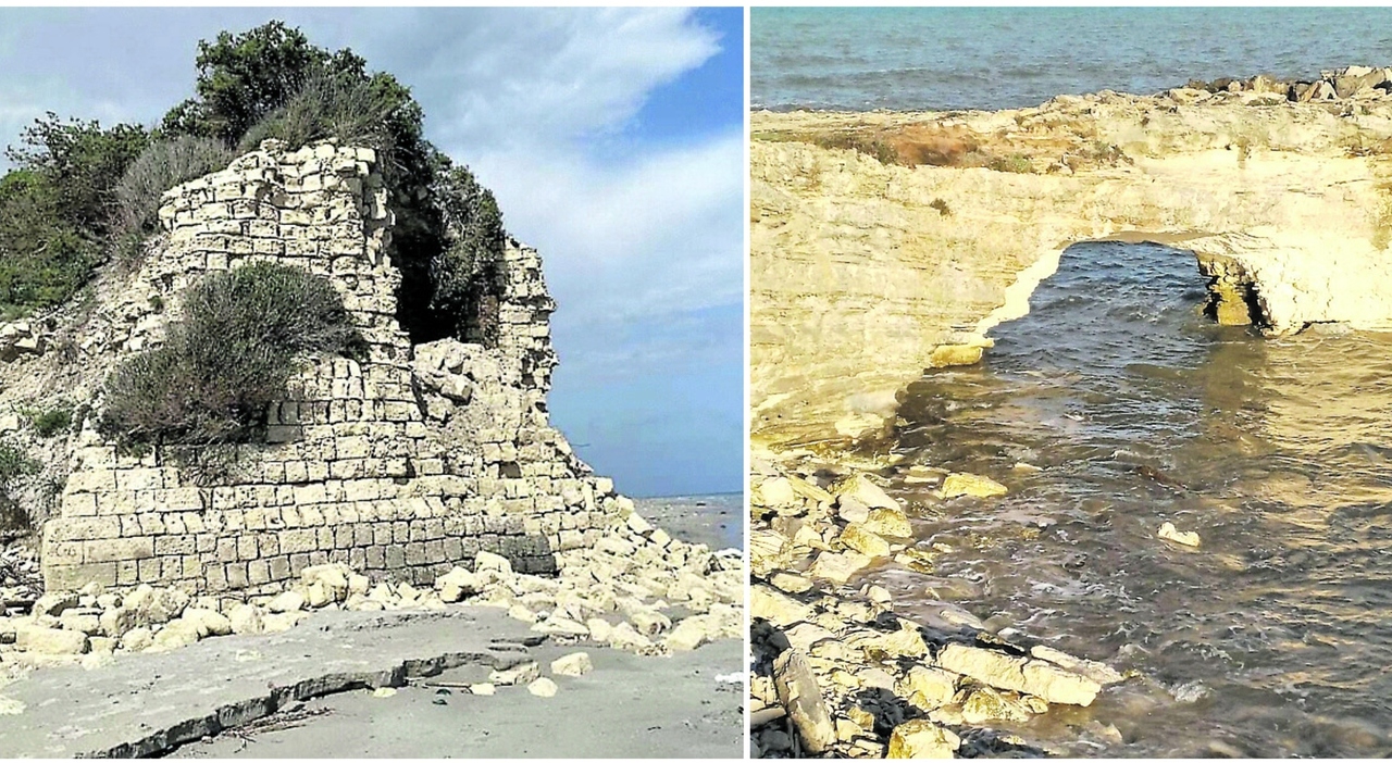erosione cede unantica torre costiera ma il mare regala nuove spiagge al salento ecco dove