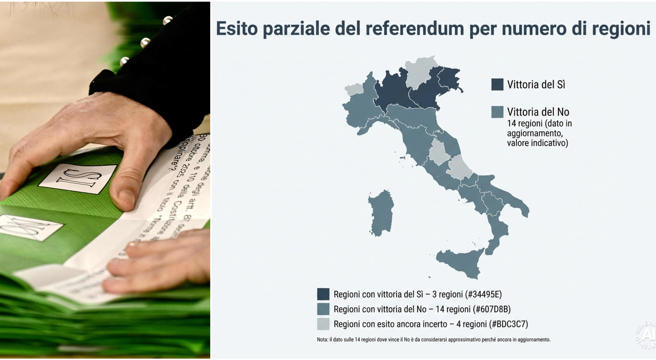 Referendum, il Sì vince in Lombardia, Veneto e Friuli. No in 14 regioni
