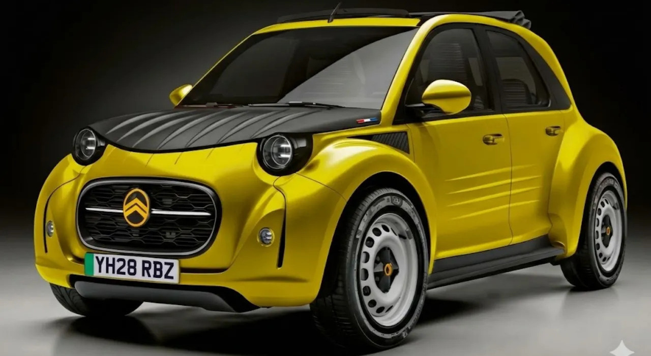 il rendering pubblicato da Auto Express la prossima 2CV