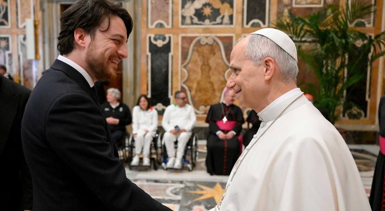 stefani invita papa leone in veneto mi ha detto di s236 l incontro in vaticano alla visita degli atleti olimpici