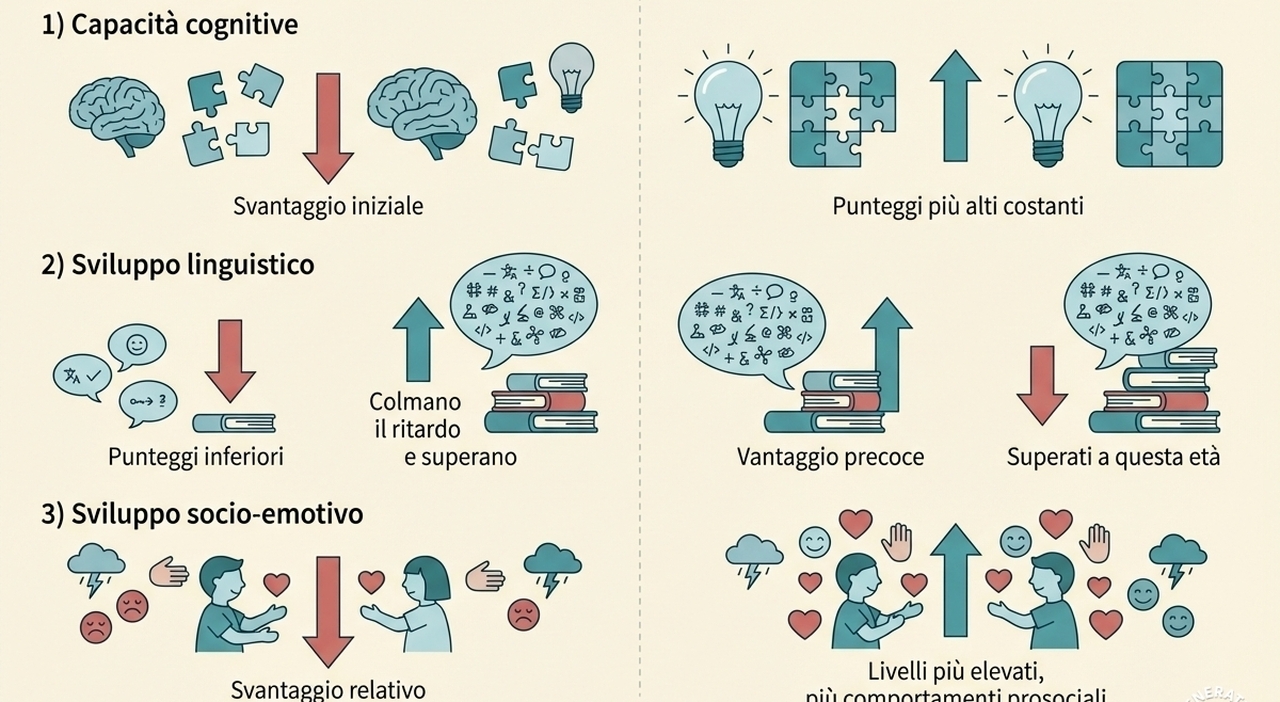 «Crescono più lentamente, poi sorprendono tutti: il curioso sviluppo dei gemelli spiegato dalla scienza»