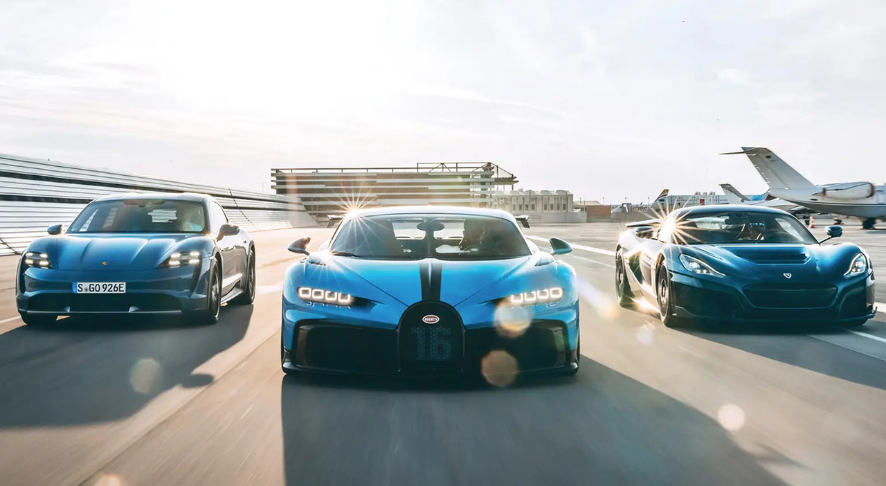 Modelli Porsche Bugatti e Rimac