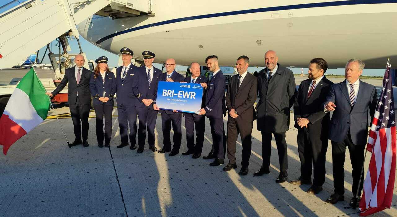 dalla puglia a new york via al volo diretto il primo atterraggio
