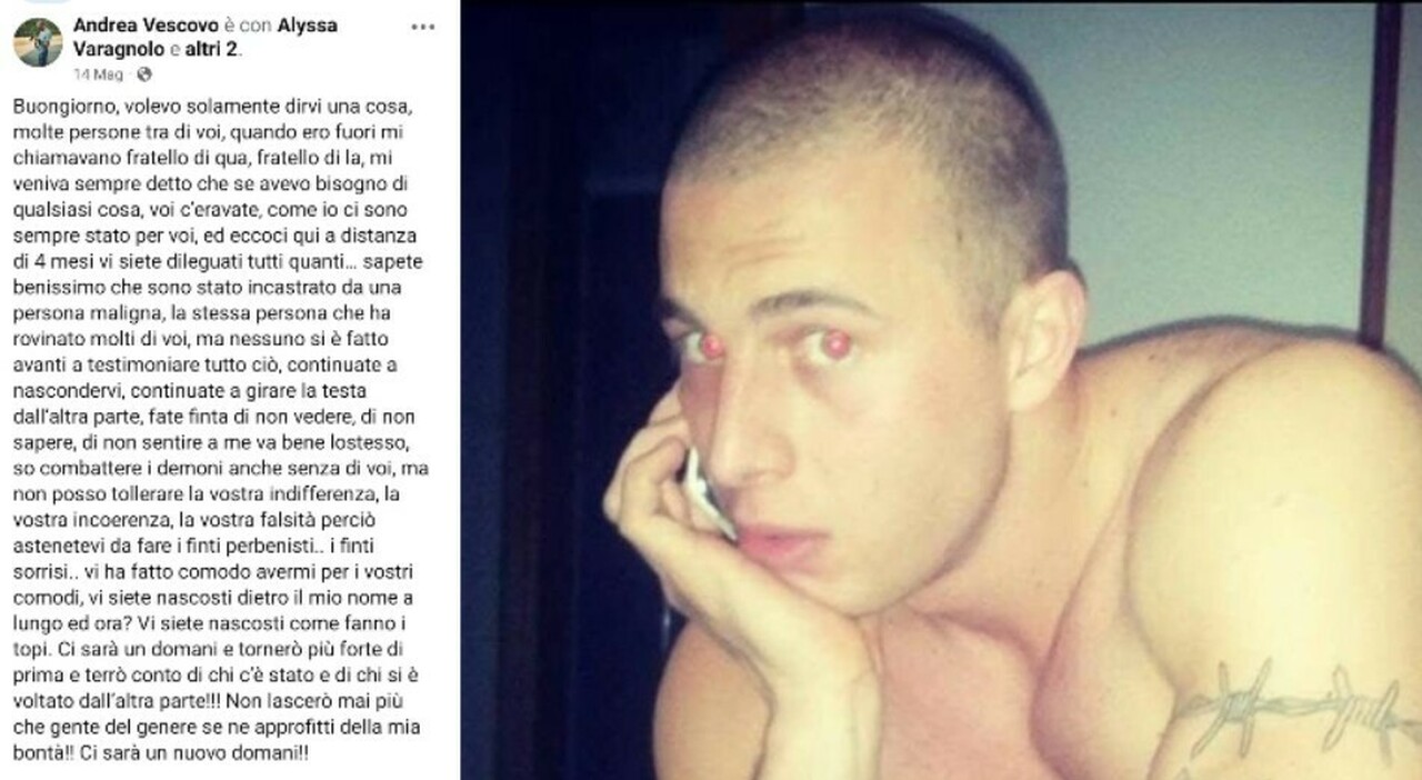 Andrea Vescovo è in carcere per l