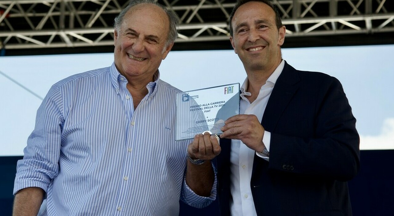 Gerry Scotti premiato al Festival della TV 2026