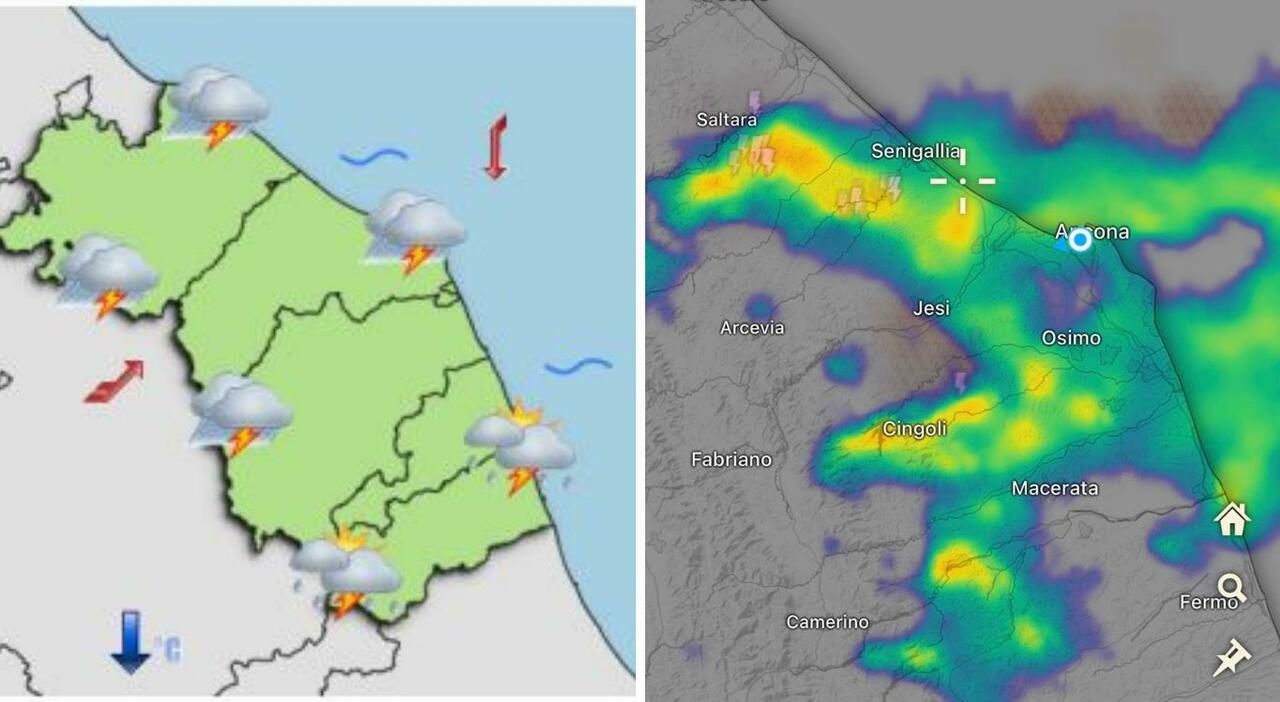 temporali sulle marche allerta gialla ovunque ecco dove sta piovendo e quanto durer224 da Corriereadriatico.it temporali sulle marche allerta gialla ovunque ecco dove sta piovendo e quanto durer224
