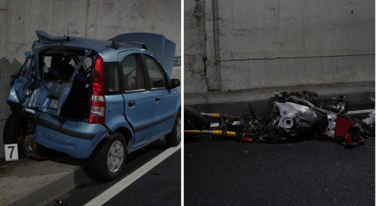 giacomo lazzarin muore a 35 anni nell incidente in galleria fara dopo l impatto con l auto scoppia l incendio