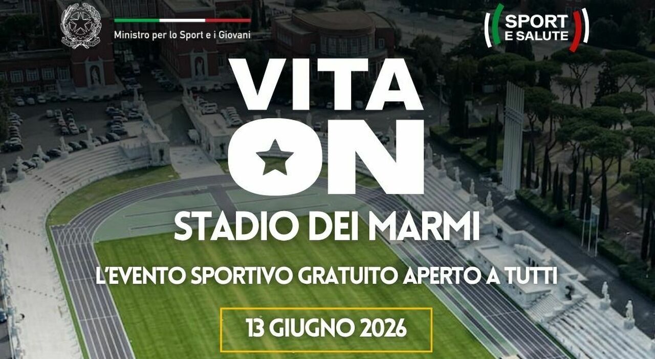 Vita On 2026 a Roma: sport e screening gratuiti allo Stadio dei Marmi