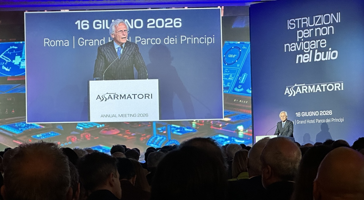 Il presidente di Assarmatori, Stefano Messina, questa mattina nel corso della sua relazione all&rsquo;Annual Meeting dell&rsquo;associazione armatoriale