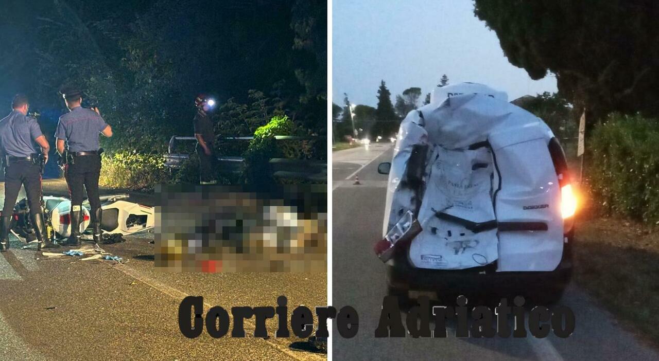 tamponamento choc a colmurano moto si schianta contro un furgone muoiono un uomo e una donna video foto da Corriereadriatico.it tamponamento choc a colmurano moto si schianta contro un furgone muoiono un uomo e una donna video foto