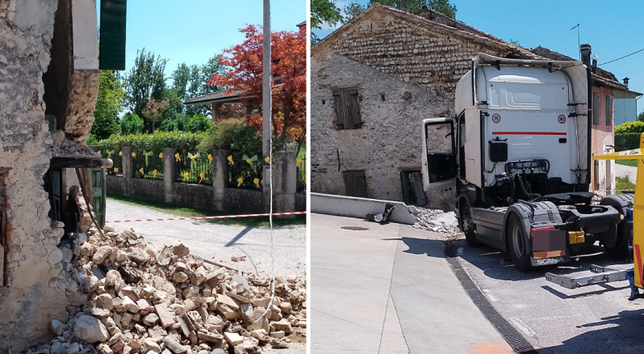 si sgancia il freno il tir senza nessuno alla guida finisce contro la casa distrutta una parete da Ilgazzettino.it si sgancia il freno il tir senza nessuno alla guida finisce contro la casa distrutta una parete