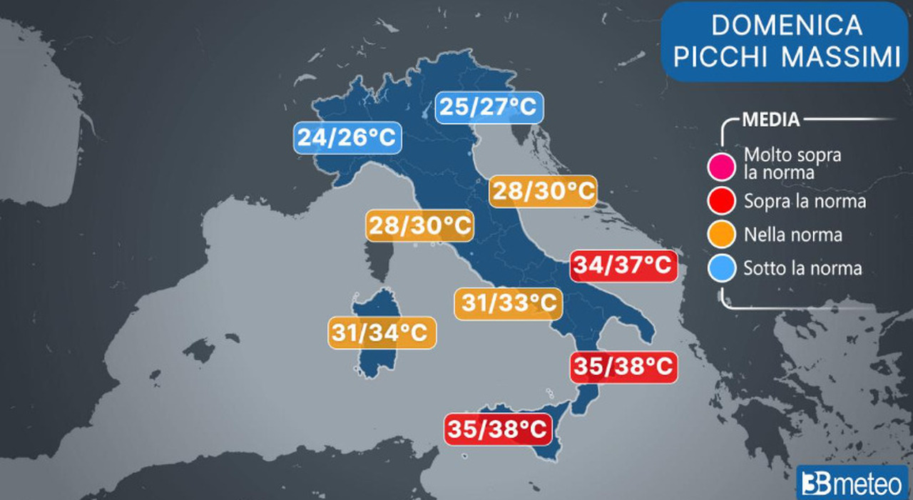 quarta ondata di caldo estremo i picchi delle temperature citt224 per citt224 non si escludono i 40176c da Ilmessaggero.it quarta ondata di caldo estremo i picchi delle temperature citt224 per citt224 non si escludono i 40176c