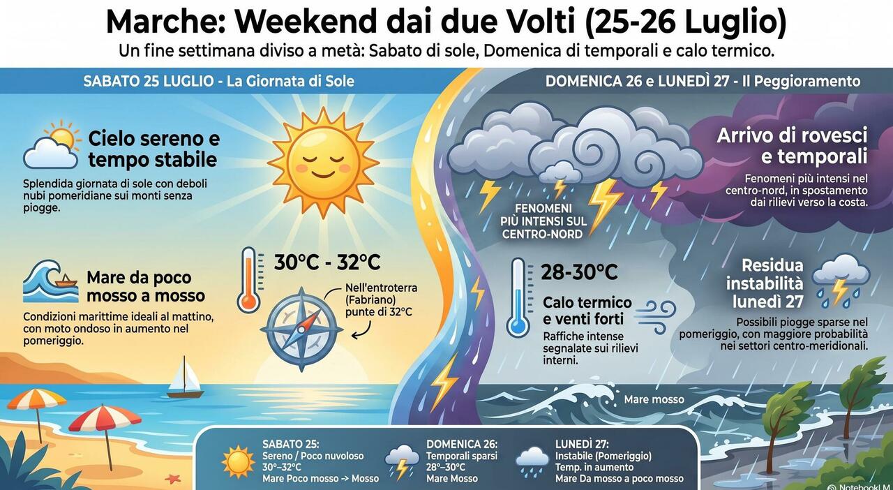 marche weekend diviso in duesabato di bel tempo ovunquedomenica tornano i temporali da Corriereadriatico.it marche weekend diviso in duesabato di bel tempo ovunquedomenica tornano i temporali