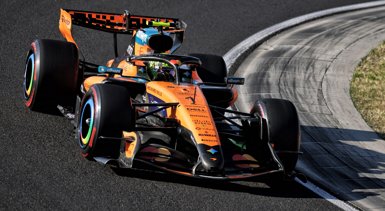 La McLaren di Norris la pi&ugrave; veloce nelle libere 3 all'Hungaroring