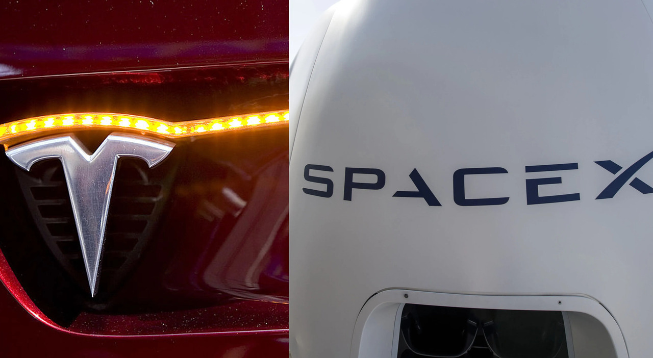 I loghi Tesla e Space X