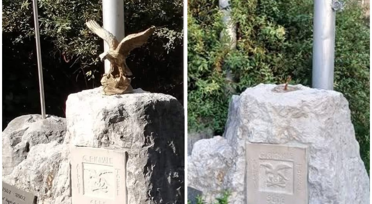 L’aquila degli Alpini è scomparsa dalla Bastia del castello. Il capogruppo chiede di farla tornare