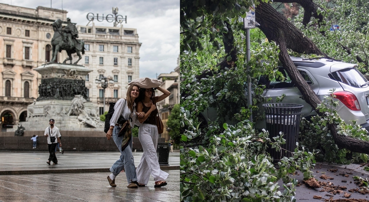 Maltempo, quando piove a Milano: allerta arancione per temporali forti e parchi chiusi
