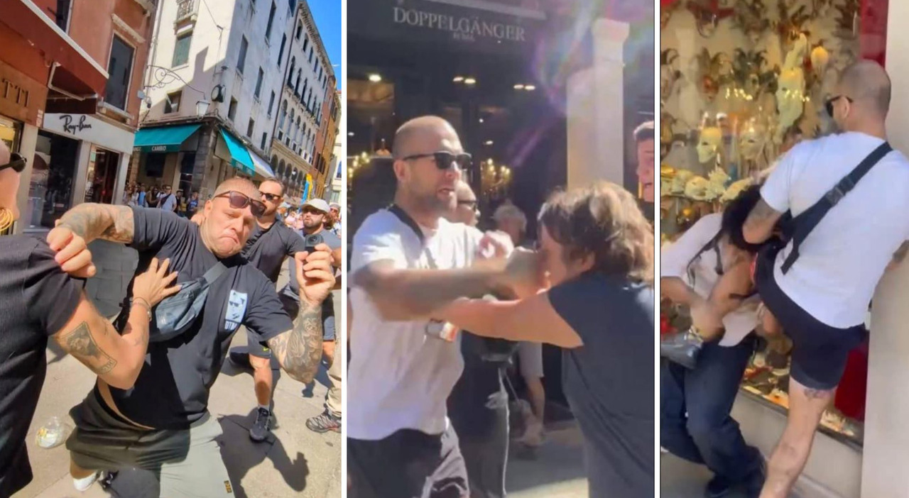 Gruppo di influencer e militanti in piazza San Bartolomeo, scena di tensioni e violenze