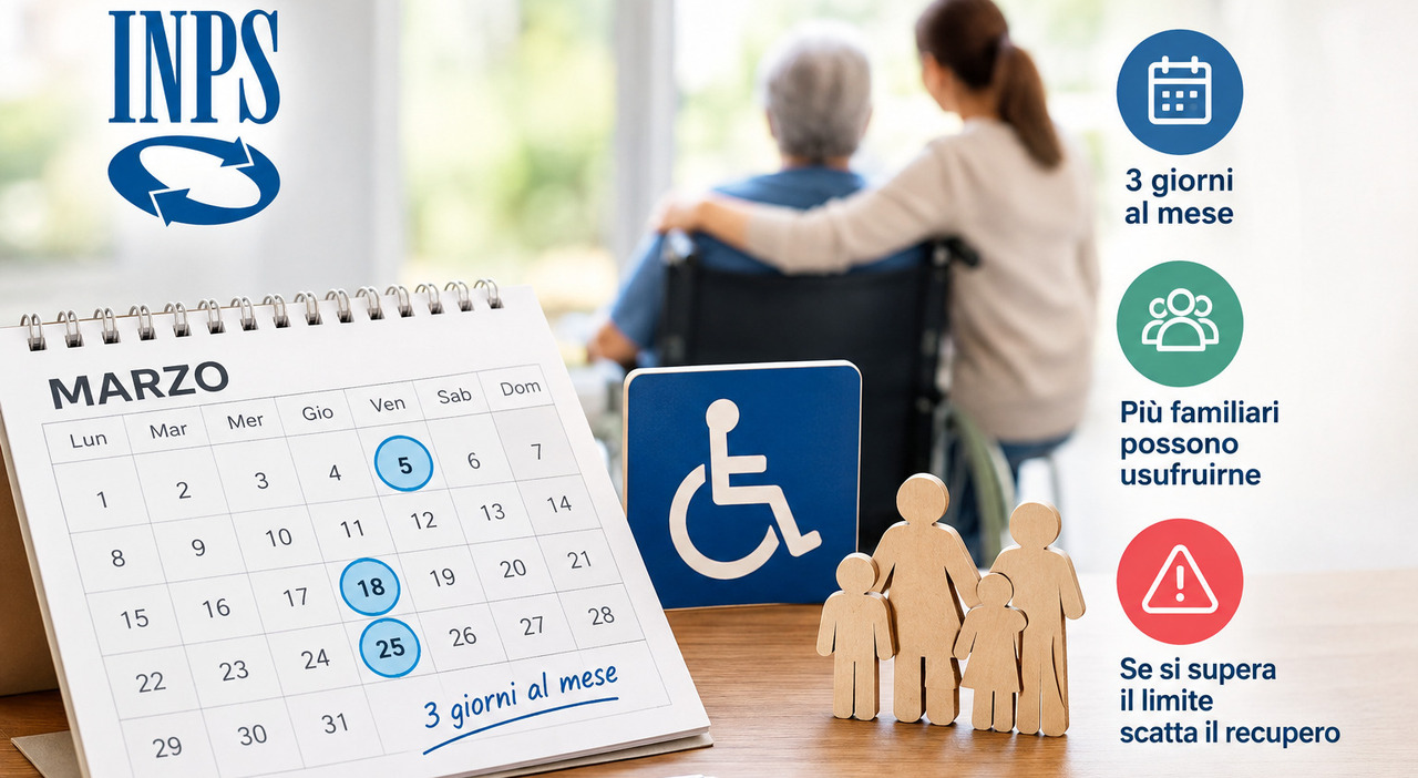 legge 104 stretta sui permessi se i familiari superano 3 per lo stesso disabile giorni scatta il recupero inps da Ilmessaggero.it legge 104 stretta sui permessi se i familiari superano 3 per lo stesso disabile giorni scatta il recupero inps