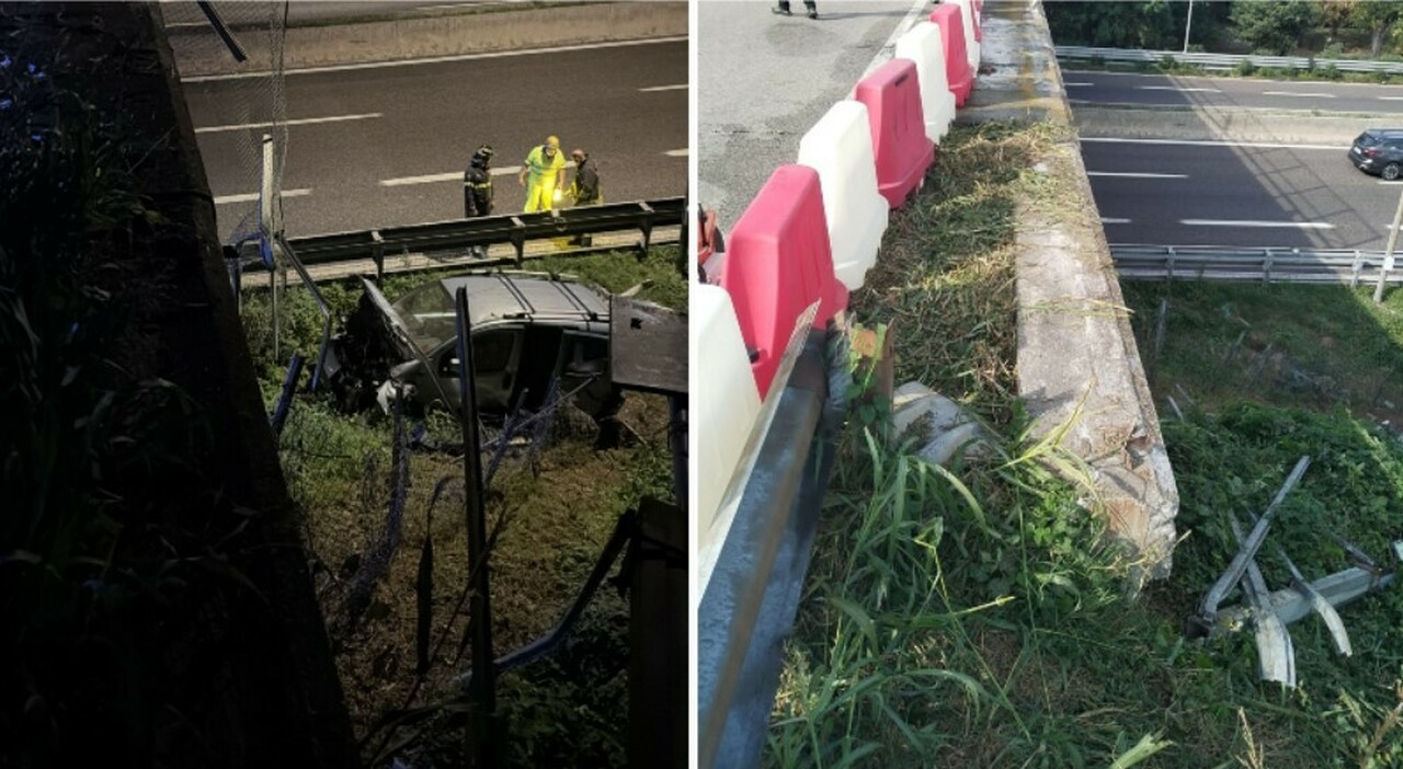 sfonda il guardrail e precipita dal cavalcavia il furgoncino finisce nella scarpata a pochi metri dall autostrada guidatore miracolato da Ilgazzettino.it sfonda il guardrail e precipita dal cavalcavia il furgoncino finisce nella scarpata a pochi metri dall autostrada guidatore miracolato