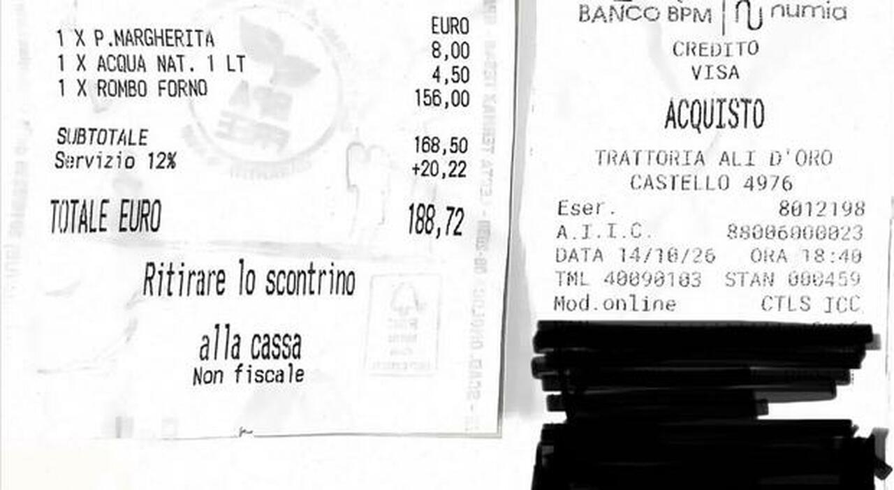 rombo al forno da 156 euro lo scontrino da capogiro e lo choc della coppia di turisti il cameriere ci ha consigliato questo pesce ma non ci ha detto il prezzo da Ilgazzettino.it rombo al forno da 156 euro lo scontrino da capogiro e lo choc della coppia di turisti il cameriere ci ha consigliato questo pesce ma non ci ha detto il prezzo