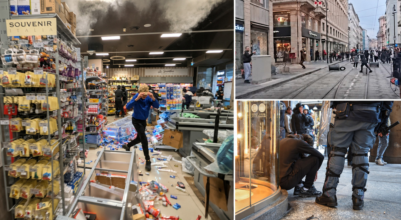 milano guerriglia in centro saccheggiato carrefour vetrine infrante dehors devastati agenti al duomo 60 fermati da Ilmattino.it milano guerriglia in centro saccheggiato carrefour vetrine infrante dehors devastati agenti al duomo 60 fermati
