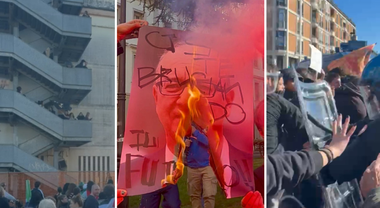 sciopero in veneto scontri tra manifestanti e polizia a mestre l ex hotel europa occupato a vicenza e gli studenti bruciano la foto di valditara a padova da Ilgazzettino.it sciopero in veneto scontri tra manifestanti e polizia a mestre l ex hotel europa occupato a vicenza e gli studenti bruciano la foto di valditara a padova