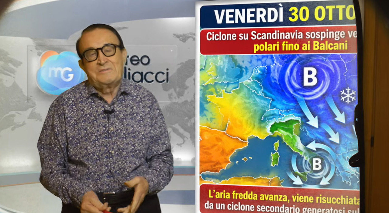 Meteo, Giuliacci: «Freddo polare dalla...