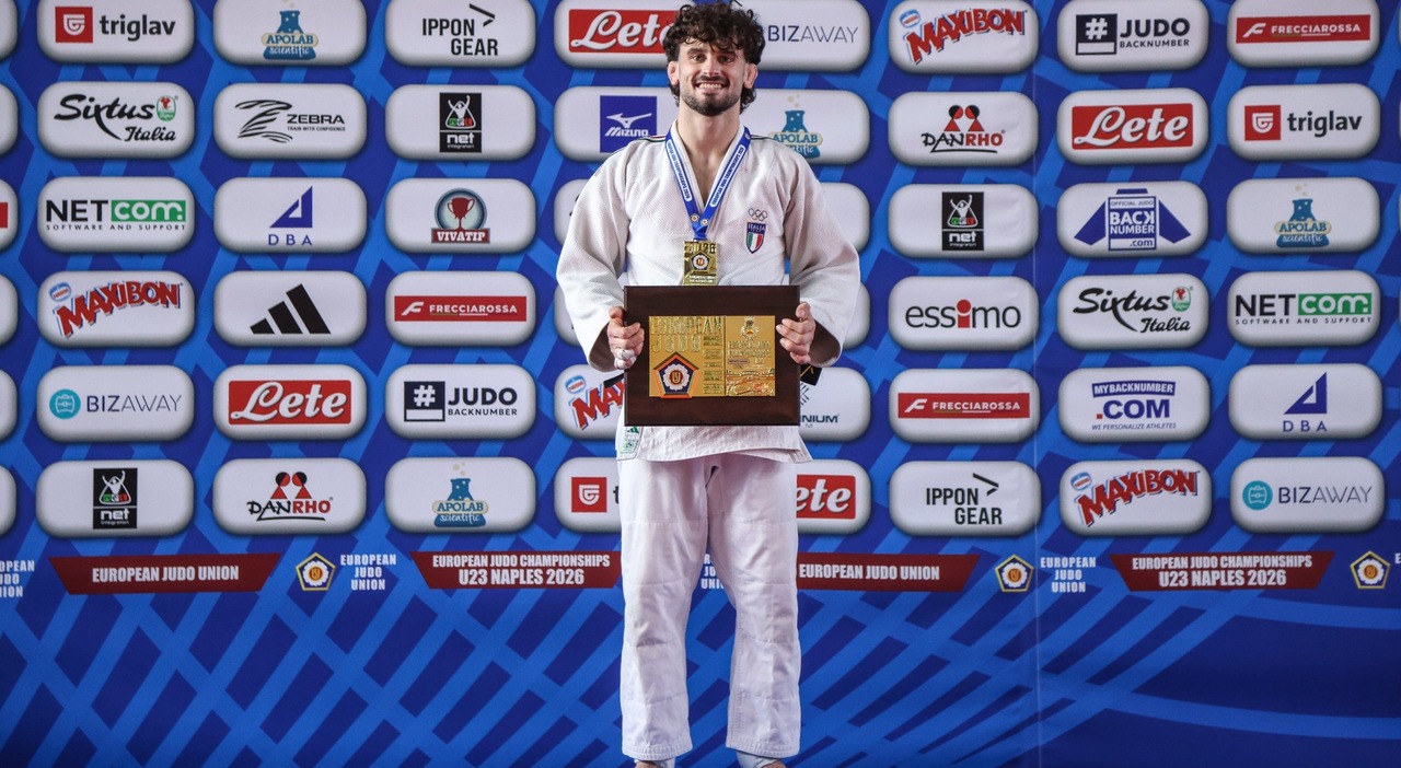 Photo: ilmattino.it Fabrizio Esposito and Gaia Stella win gold at European U23 Judo Championships