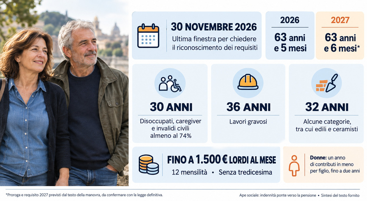 pensioni ape sociale prorogata al 31 dicembre 2027 ma sale l et224 un mese ecco chi potr224 uscire prima da Ilmessaggero.it pensioni ape sociale prorogata al 31 dicembre 2027 ma sale l et224 un mese ecco chi potr224 uscire prima