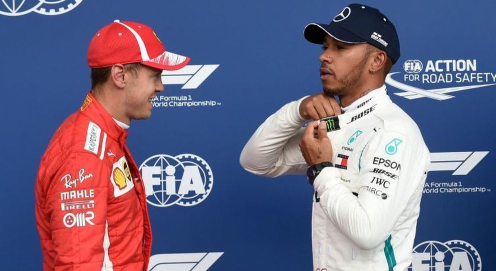 Sebastian Vettel e Lewis Hamilton