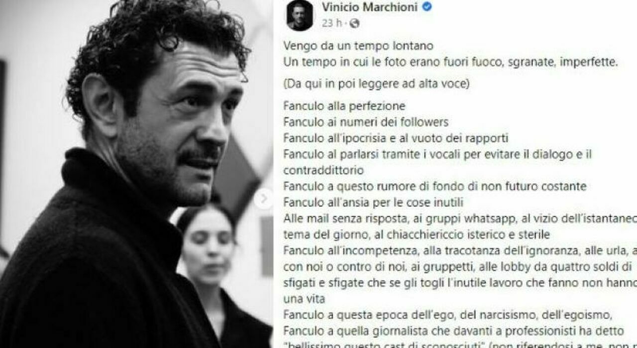 Vinicio Marchioni, su Facebook lo sfogo a suon di vaffa migliaia di like Immagine Immagine