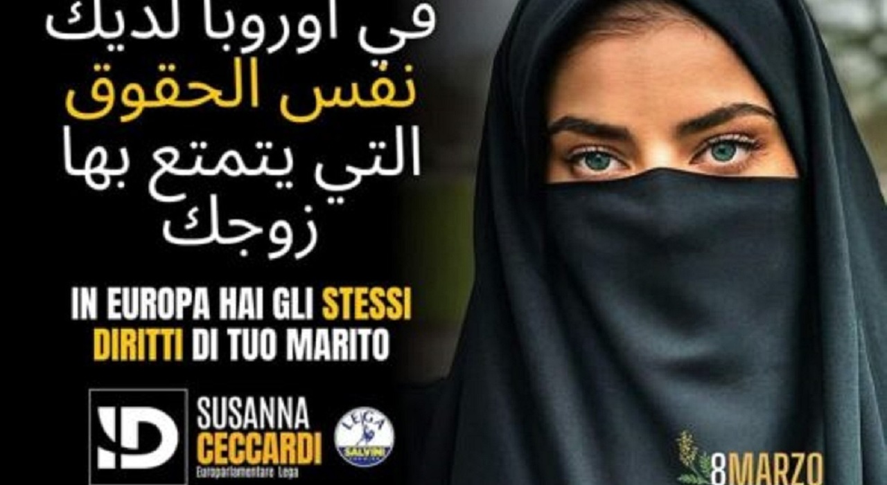 Polémica en Roma por una campaña de la Lega sobre los derechos de las mujeres árabes