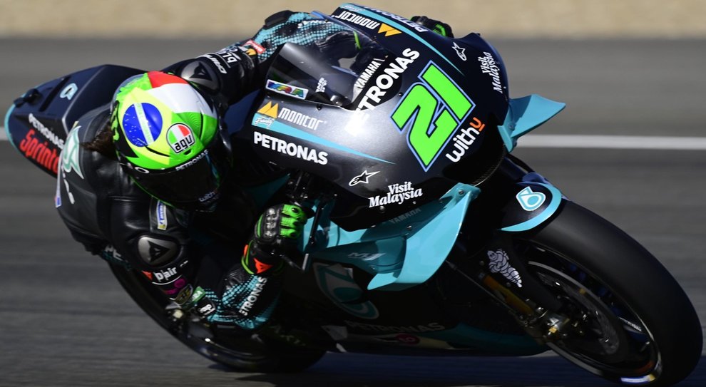 Franco Morbidelli il miglior tempo nella seconda sessione di prove libere sulla Yamaha Petronas
