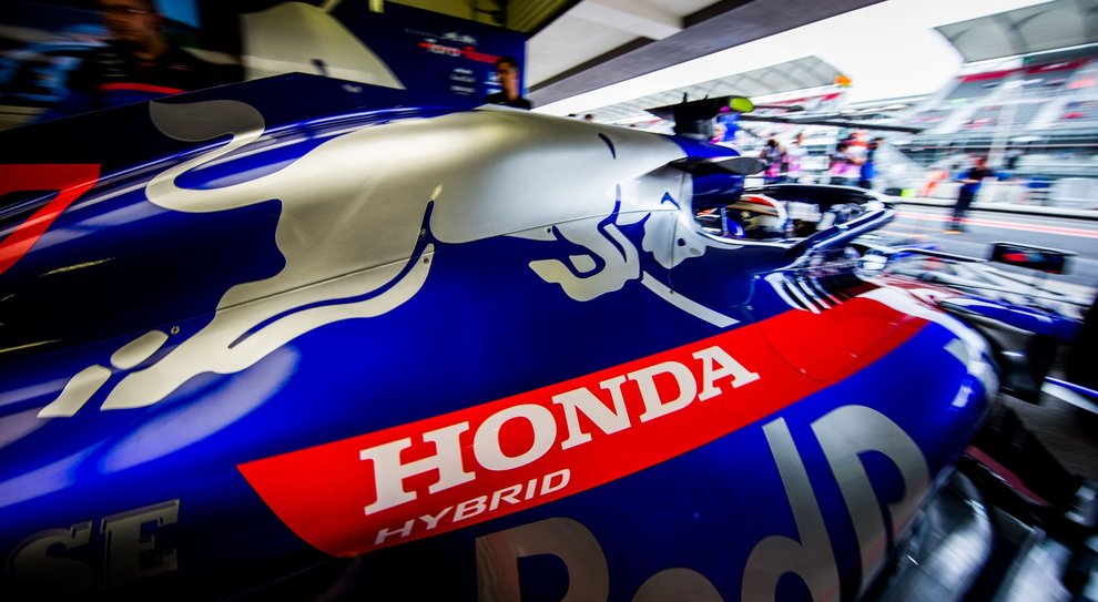 Un primo piano della Red Bull Honda