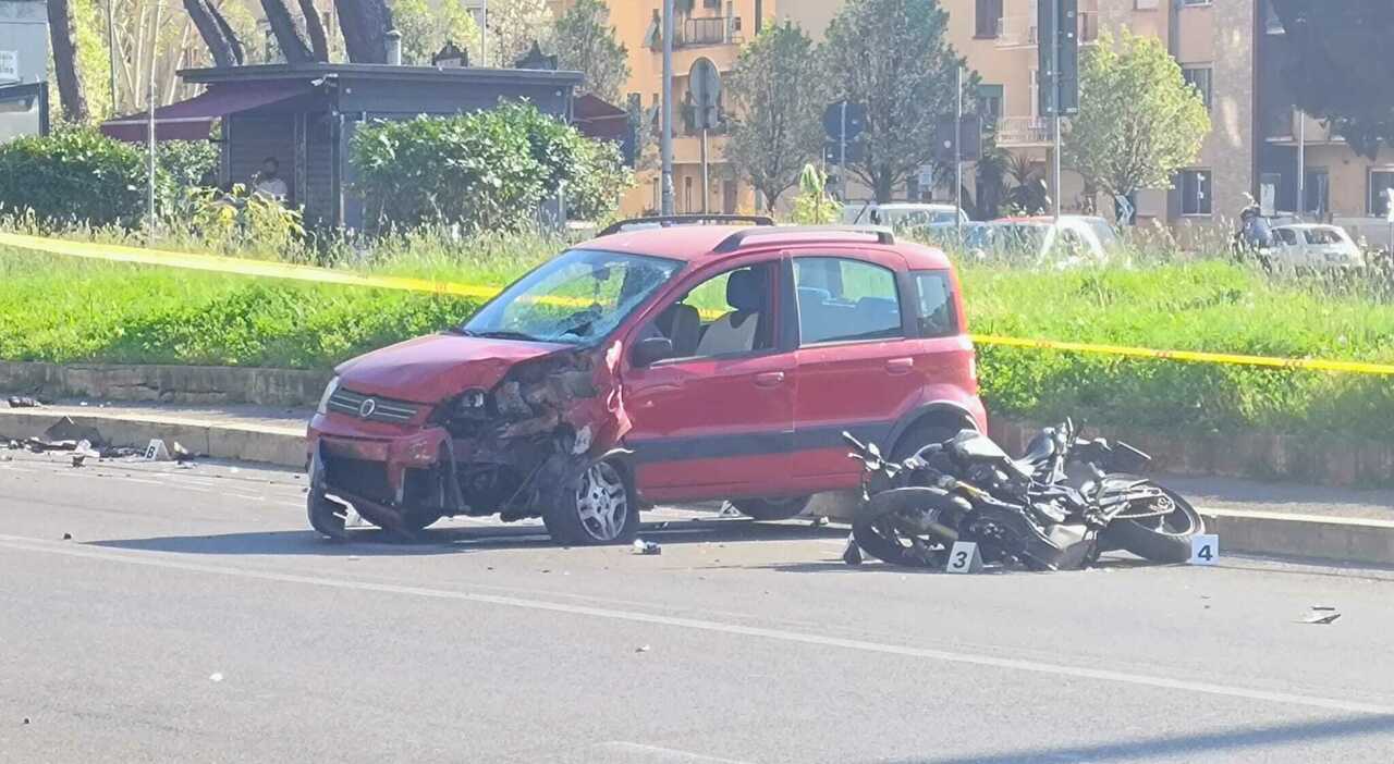 Accident mortel à Rome : collision entre une moto et une Fiat Panda