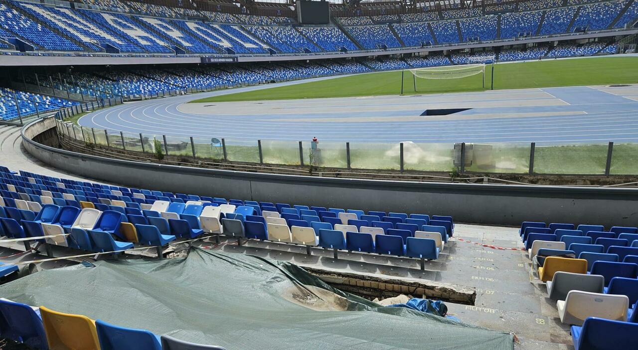 Terremoto Napoli e Campi Flegrei, danni anche alla Curva B dello stadio Maradona