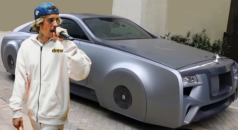 Justin Bieber con la sua Rolls-Royce Wraith