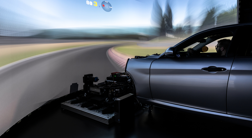 Un test simulato all'interno dell'Innovation Lab di Maserati