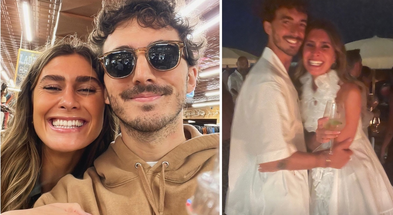 Pecco Bagnaia sposa la sua Domizia Castagnini: i look della cena  pre-matrimoniale la sera prima del fatidico Sì