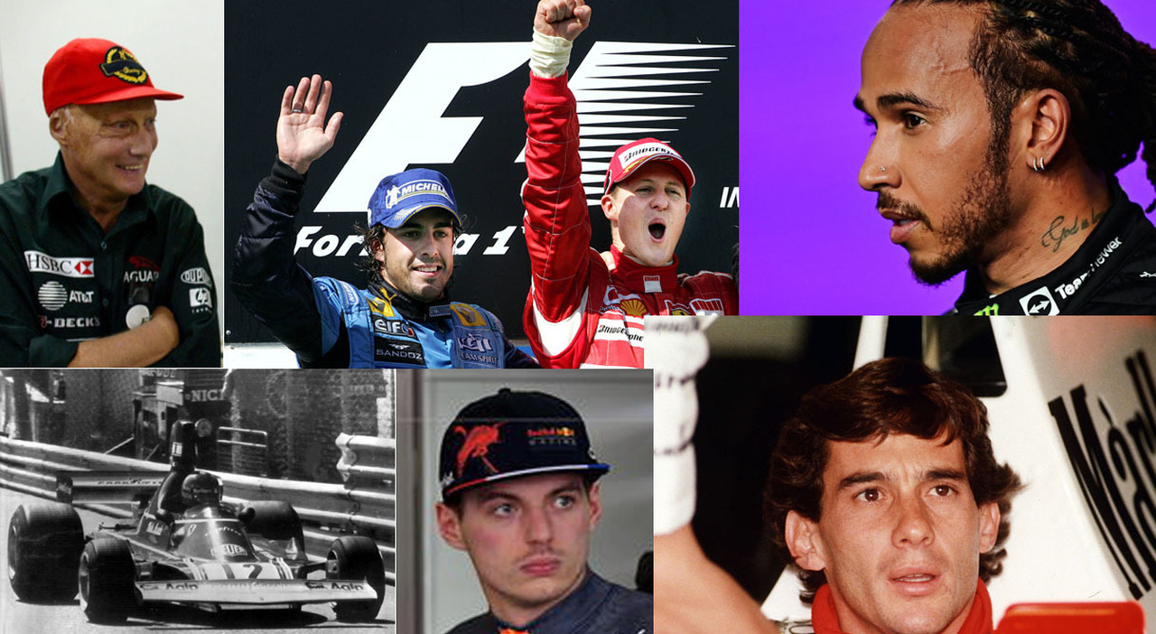 Alcuni dei campioni del mondo di Formula 1 più famosi