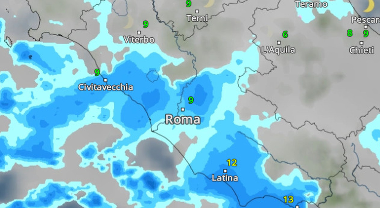 Roma, prevista pioggia nel weekend ma bel tempo in arrivo: le previsioni della settimana.